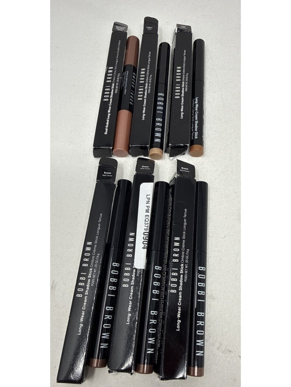 Lot Of 6 Assorted Brown Long Wear Cream Shadow Stick 1.6 G Each NIB A4